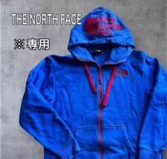 THE NORTH FACE フルジップパーカー　Mサイズ　青赤ロゴ刺繍　裏起毛