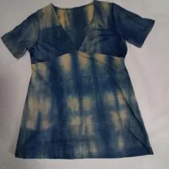 麻藍染めチュニック