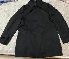 撥水性 ブラック ステンカラーコート