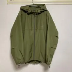 NANGA ナンガ ドットエア Vネックコーチシャツジャケット M カーキ