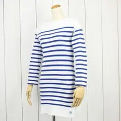 【値下げ】オーシバル　ORCIVAL 　ボーダー　ロングTシャツ　白 青　S