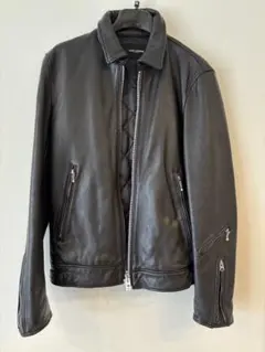 NANO UNIVERSE ブラックレザージャケット【美品】