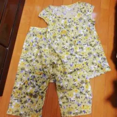 花柄イエローパジャマセット（キレイな黄色です）