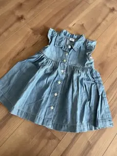 【値下げしました】【美品！】babyGAP デニムワンピース70cm