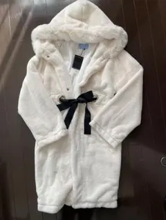 タグ付き ミコアメリ 白ロングファーコート