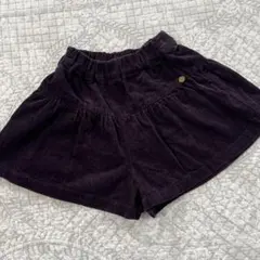 ダークパープル フリルショートパンツ