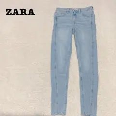 DO0104【ザラ ZARA】スキニーデニム【36】ジーパン カットオフスリット
