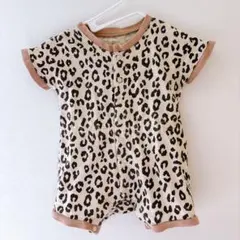 BREEZE ブリーズ ヒョウ柄ロンパース 60