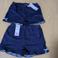 anyFAMKIDS 無地　1分丈スパッツ