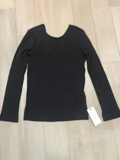 【新品】JANE SMITH ブラック リブ長袖Tシャツのサムネイル