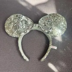 ディズニー　カチューシャ　スパンコール　シルバー