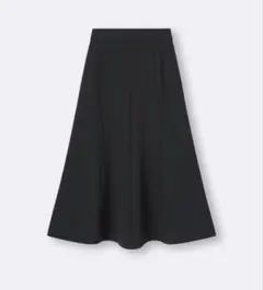 【未使用・タグ付】GU カットソーフレアスカートQ ブラック XL