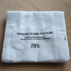 ZARA エコバッグ Lサイズ　外ポケット付き