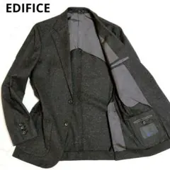 【高級生地】エディフィス チェルッティ テーラードジャケット シルク混 黒 М