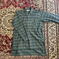 【1960〜70年代】 フレンチグリーンチェックグランパシャツ