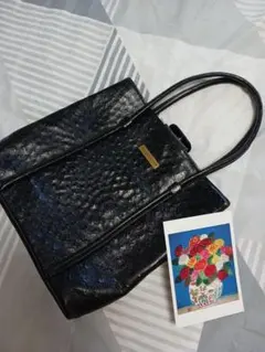黒牛革バッグイタリア製