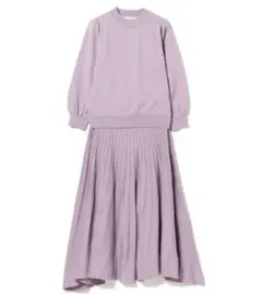 ビーミングbyビームス ニットプルオーバー プリーツスカート セットアップ