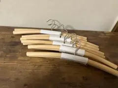 【直接】 天然木製丸棒ハンガー（松の木材） 5セット（10本）