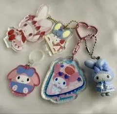 マイメロディ アクリルキーホルダー 5個セット