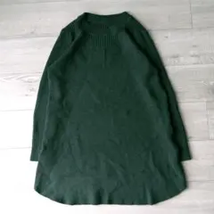 モード 90s vintage リブニット ワンピース グリーン レトロ