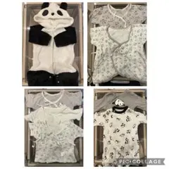 パンダロンパース・肌着 8点セット　50〜60cm