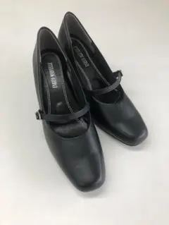 新品 ストラップパンプス 24.5cm 幅広 3E ブラック