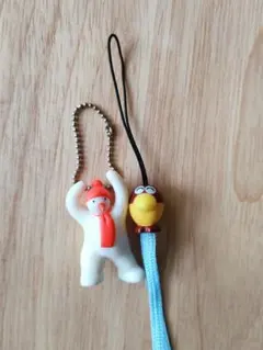 チョコボール キョロちゃんストラップ　カルピス スノーマンキーホルダー 非売品