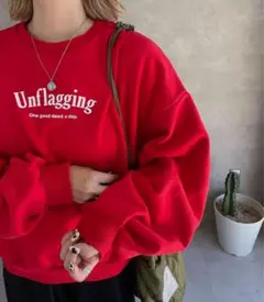 INTERPLAY x おなつ トレーナー・スウェット 赤