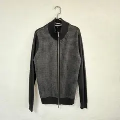 COMME CA ISM グレー チェック柄 ジップアップ L