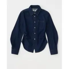 moussyWAIST FIT DENIM シャツ　インディゴ