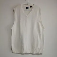 90s OLD GAP アイボリー コットンベスト Mサイズ 男女兼用