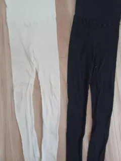 西松屋　マタニティ リブ編みパンツ 2色セット M~L