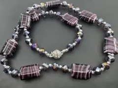 M6283 色石　ネックレス　ヴィンテージ アクセサリー