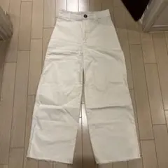H&M 薄手デニムワイドパンツ36