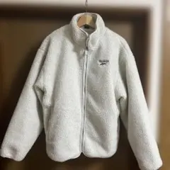 Reebok ホワイト ボアフリースジャケット M