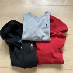 ポロラルフローレン　サイズ8 パーカー2枚トレーナー1枚の3枚セット