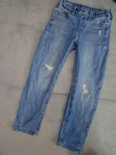 ユニクロ　110cm　ダメージ デニム キッズ　子供　ジーンズ