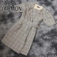 TARA JARMON タラジャーモン チェック ワンピ 七分袖 ウエストベルトのサムネイル
