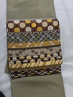 新品】誉田屋源兵衛謹製 芭蕉通風段文 半幅帯 生成 - メルカリ