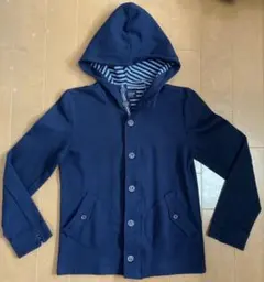 BEAMS HEARTフード付きネイビーパーカー サイズS