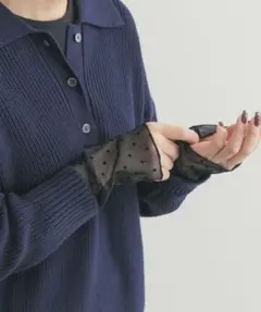 【URBAN RESEARCH DOORS】袖ドット柄切替ロングTシャツ