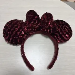 ミッキー耳風スパンコールヘアバンド