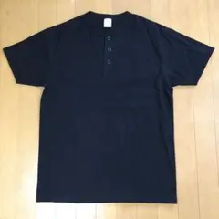 新品黒L ユナイテッドアスレ　5.6オンス　ヘンリーネック 半袖Tシャツ