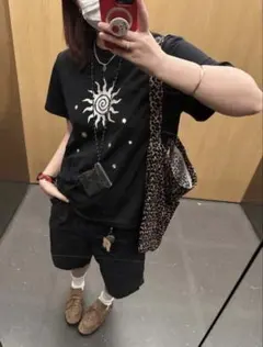 archive Ｔシャツ　opium 星柄　短丈　y2k 古着　swag