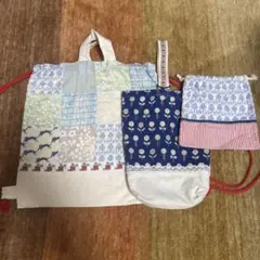 入園入学準備セット 女の子 3点 シューズバッグ　体操袋入れ　コップ入れ