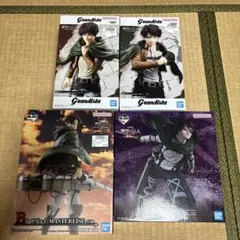 進撃の巨人　フィギュア　一番くじ　MASTERLISE エレン　リヴァイ　ハンジ