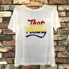 ZARA TRAFALUC プリント 入り チュール Tシャツ シアー 半袖 Sのサムネイル