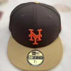 59fifty ニューヨーク・メッツ カスタムキャップ 7 1/2 New Era 59FIFTY キャップ 7 1/8 ブラウンニューヨークメッツ - メルカリ