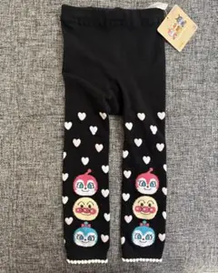 アンパンマン　キャラクター　ニットレギンス タイツ　黒