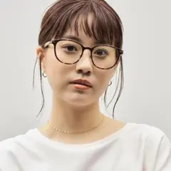 Zoffボストン型サングラスUV100%レザー調ベッコウ柄ユニセックス度なし